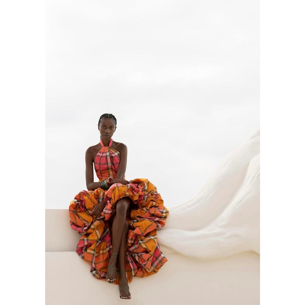 SILVIA TCHERASSI Eloina Dress Ultra Orange Large - Picture 2 of 14